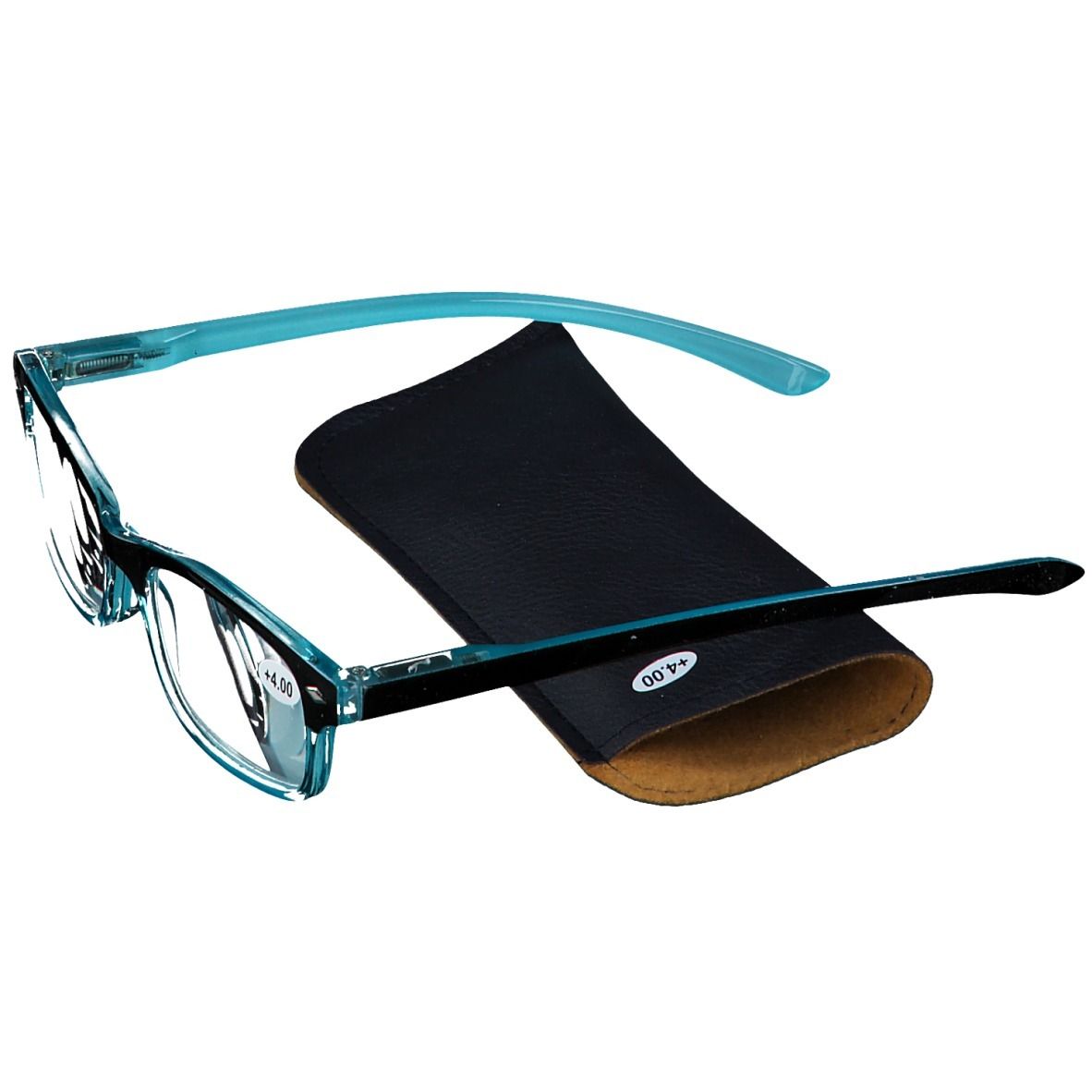 PharmaGLASSES® Lunettes de lecture Bleu +4.00