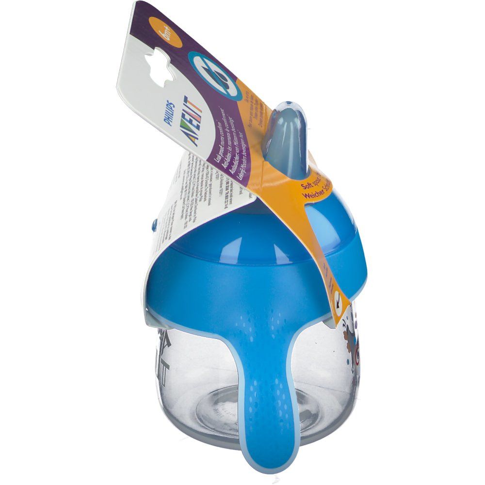 Avent Tasse à bac anti-fuite Pinguin Bleu 6 mois et +