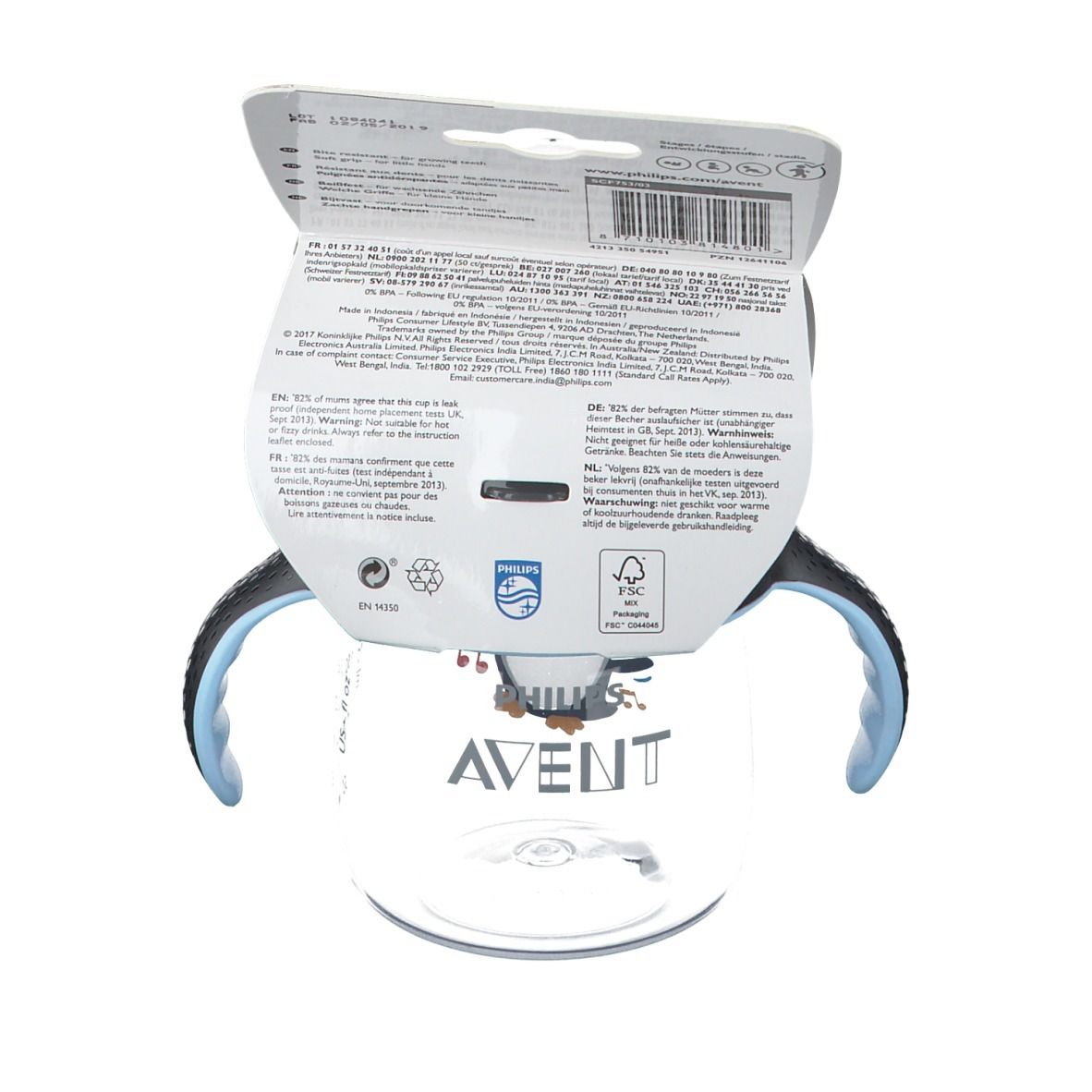 Avent Tasse à bac anti-fuite Pinguin 12mois et +