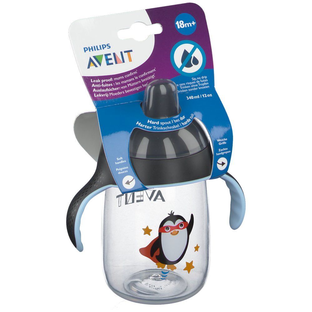 Avent Gobelet Anti-Fuite Pinguin +18m