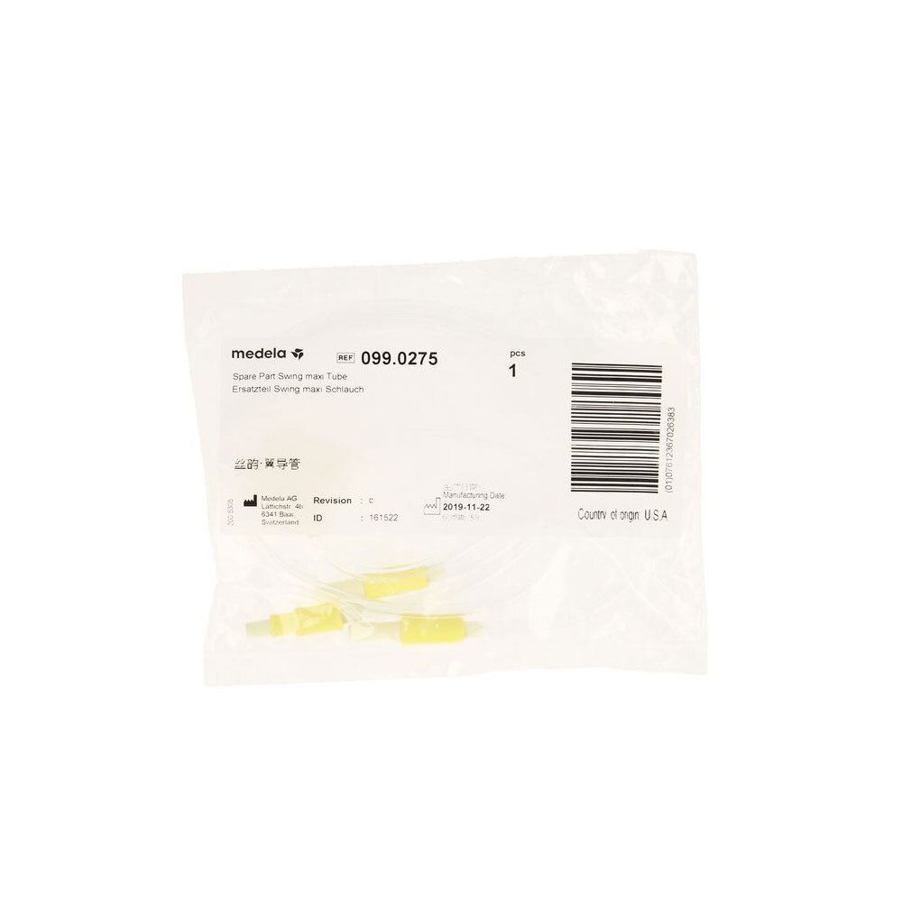 Pièce détachée Medela : tube pour tire-lait, jaune. Référence 099.0275.