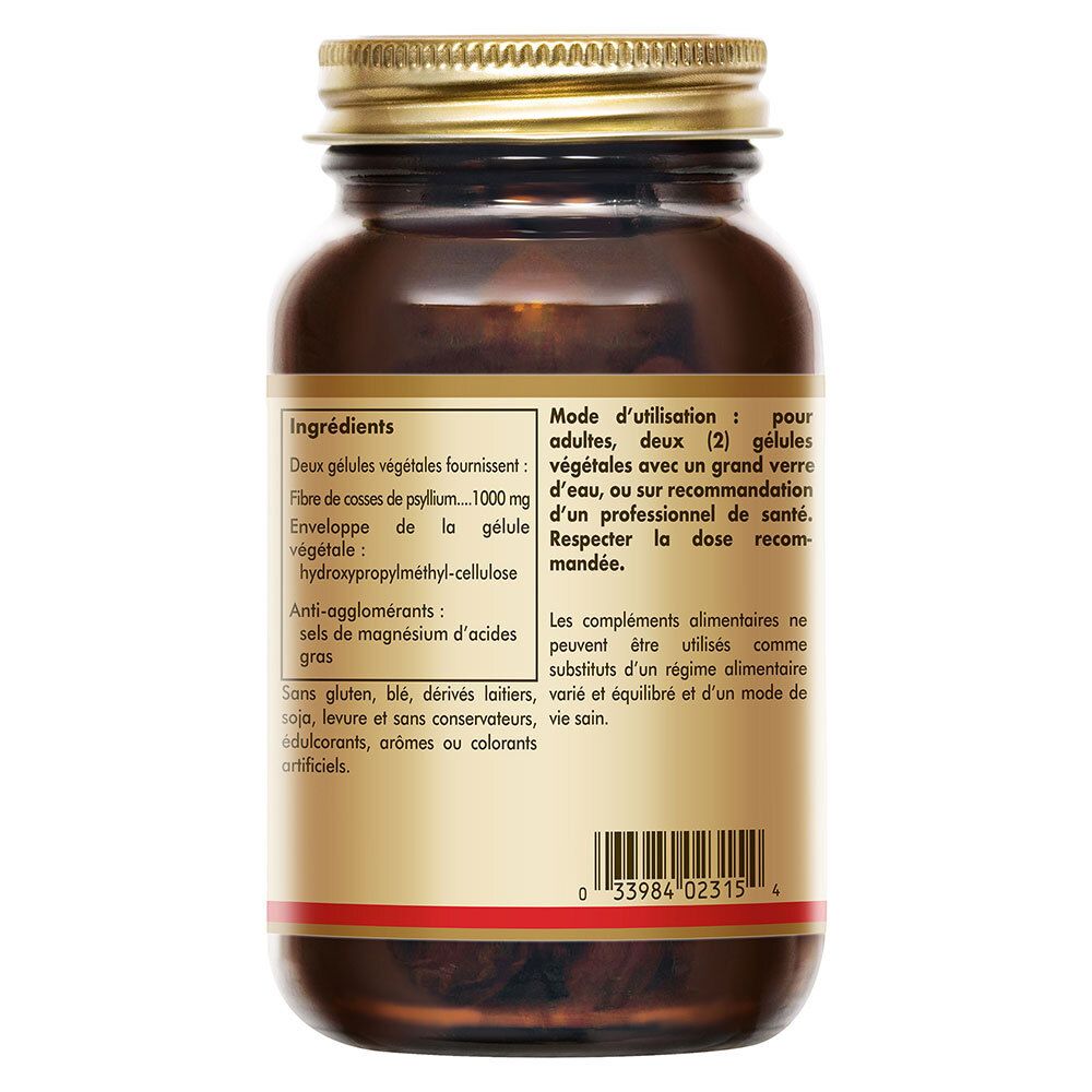 Gros plan du dos du flacon. Liste des ingrédients et instructions d'utilisation visibles.