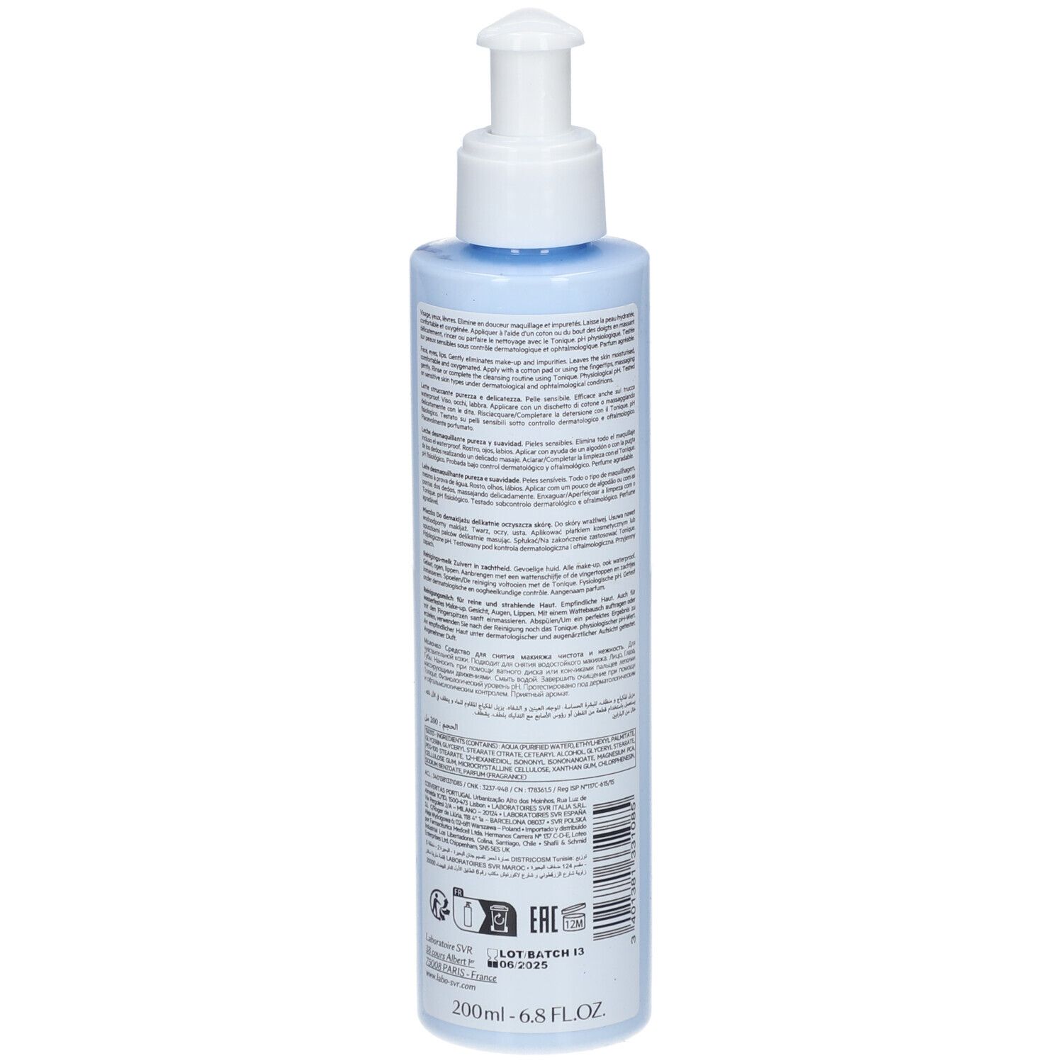 SVR PHYSIOPURE Lait démaquillant