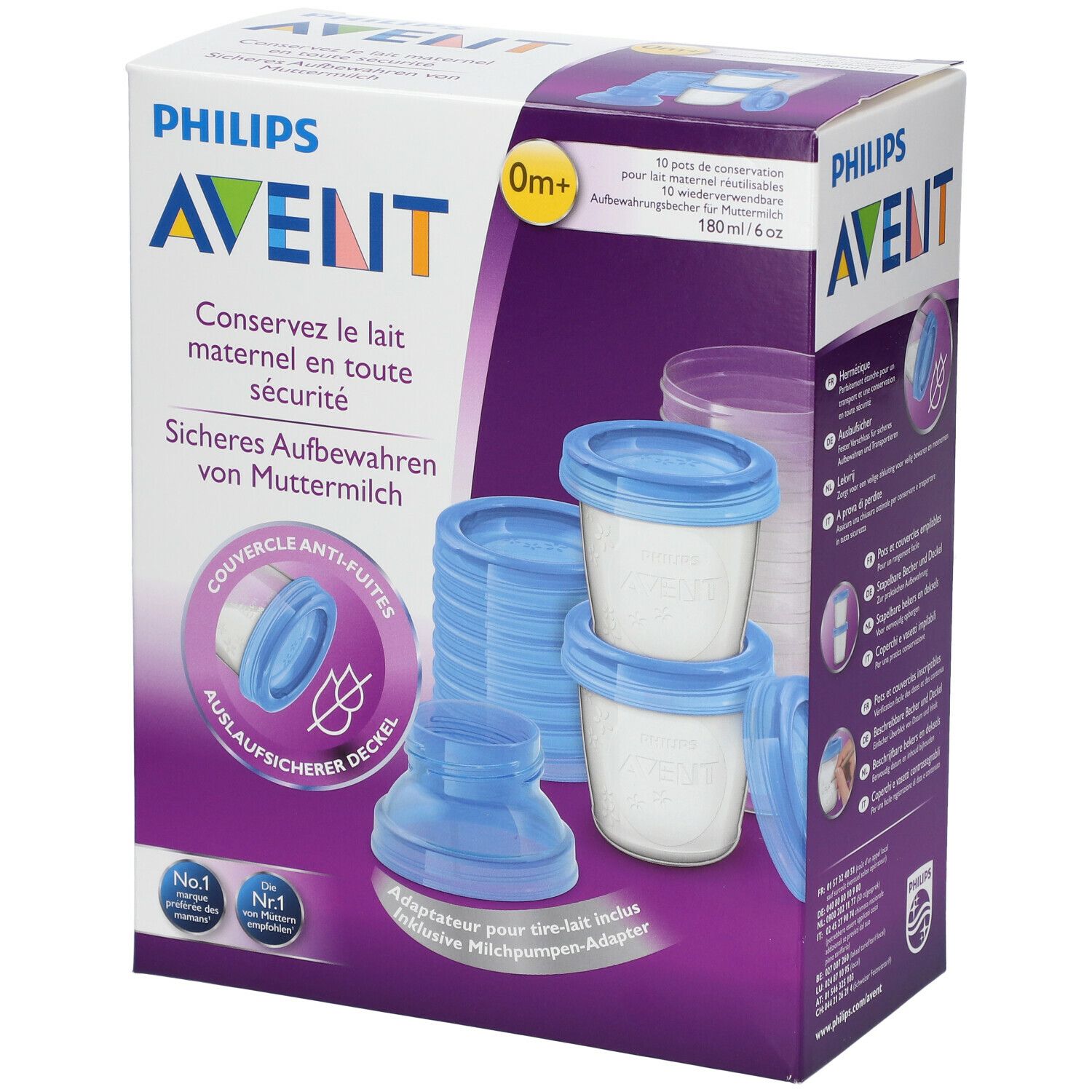 Philips Avent 10 pots de conservation pour le lait maternel 1 pc(s) -  Redcare Pharmacie