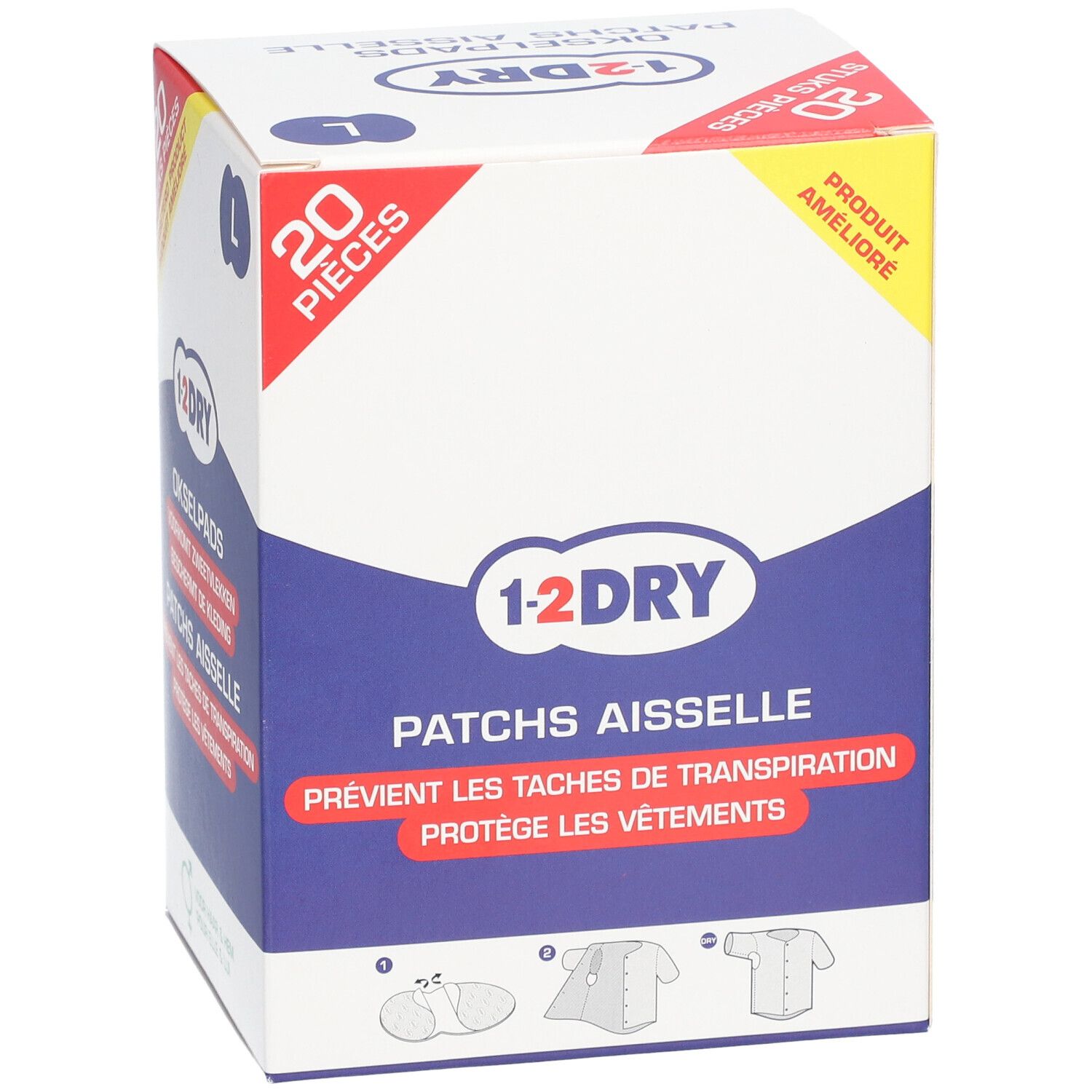 1-2 DRY Patchs aisselles Large