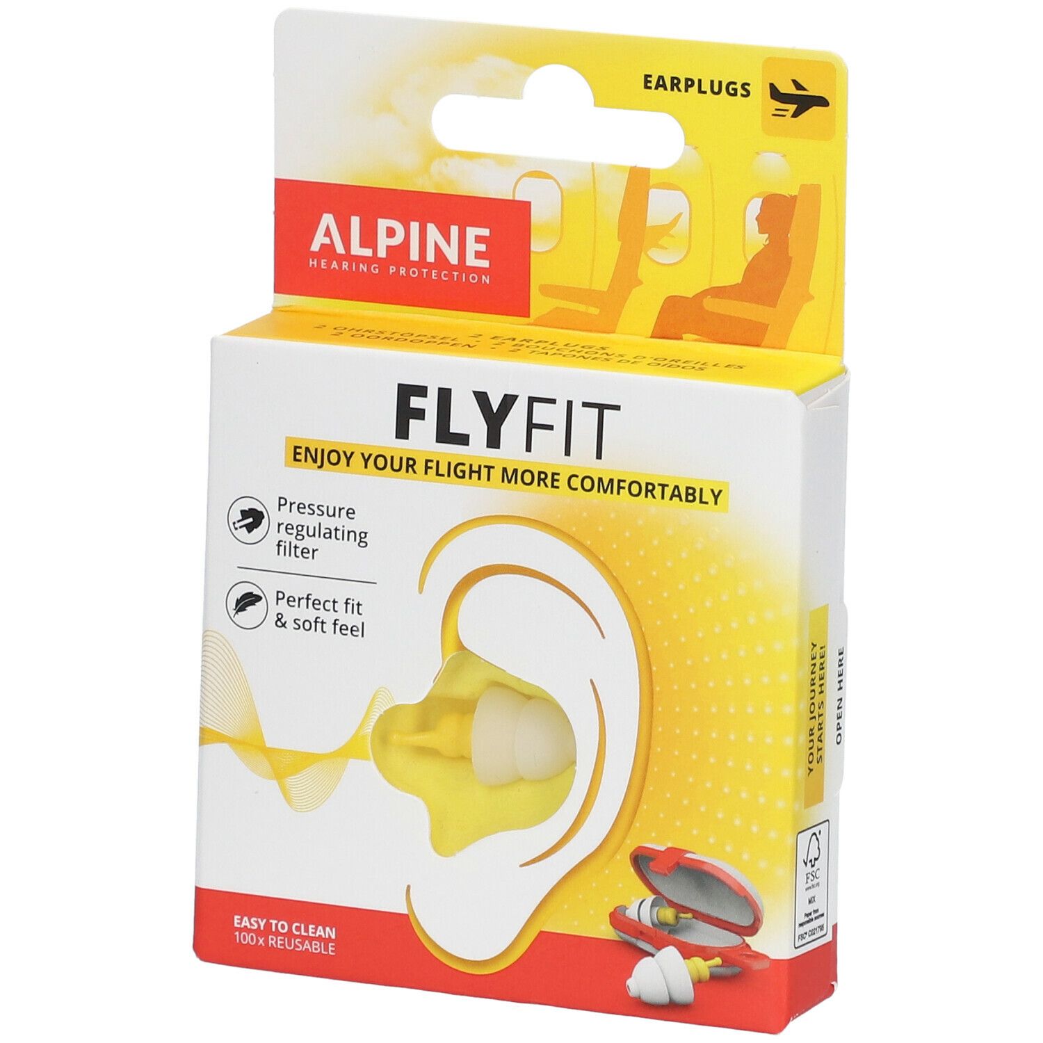 Alpine FlyFit® Bouchons d'oreille 2 pc(s) - Redcare Pharmacie
