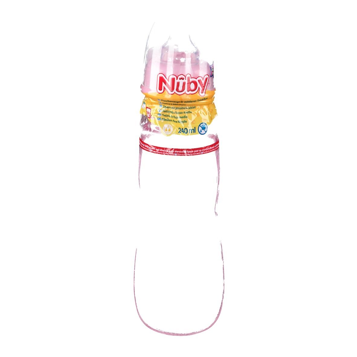 Nuby Biberon 240 ml Tétine débit moyen 0-12 mois
