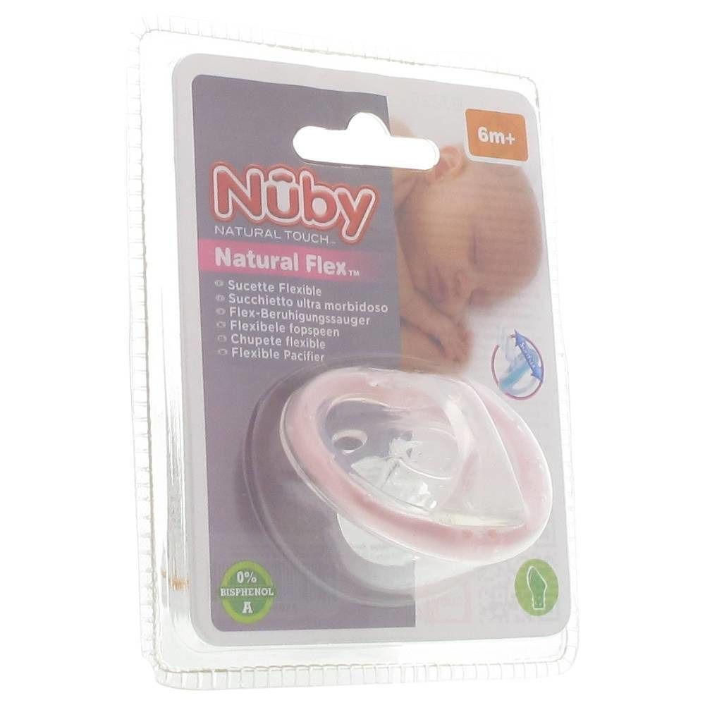 Nuby Natural Touch™ Natural Flex™ Sucette flexible orthodontique 6 mois+