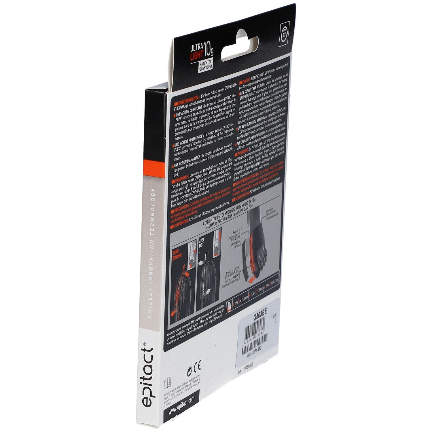 Epitact® Sport Orthèse Hallux Valgus Large