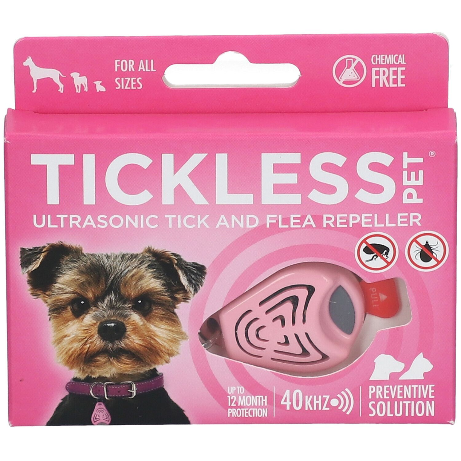 Tickless Expulseur Ultrasonique Tique/Puce Rose