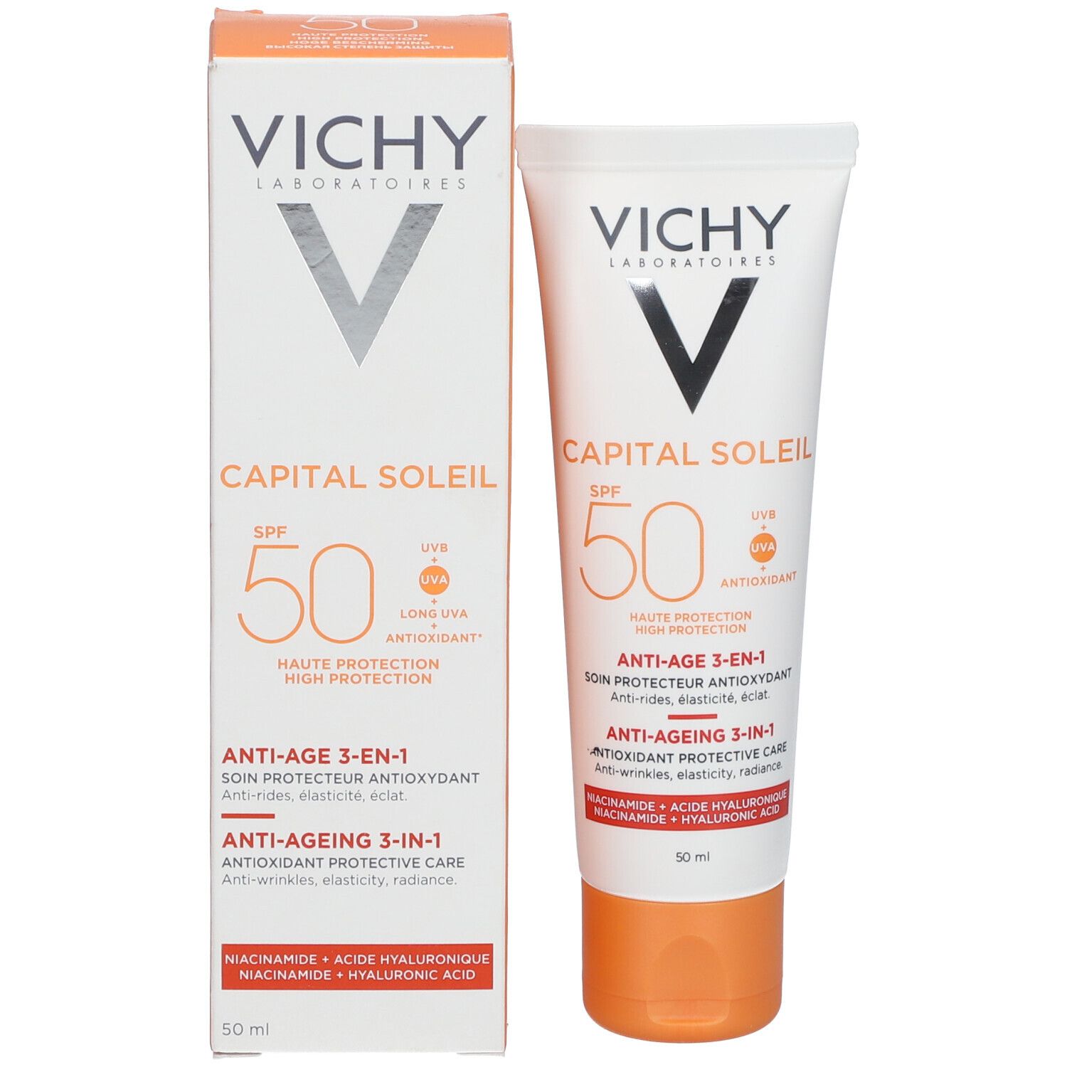 VICHY Capital Soleil Soin Anti-Taches Teinté 3 en 1 SPF50+