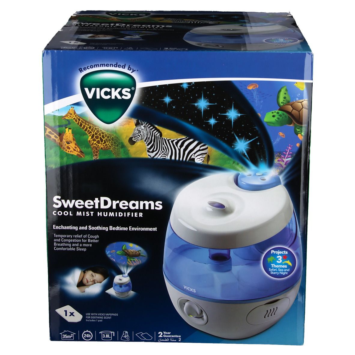 Vicks® SweetDreams Humidificateur à ultrasons Cool Mist