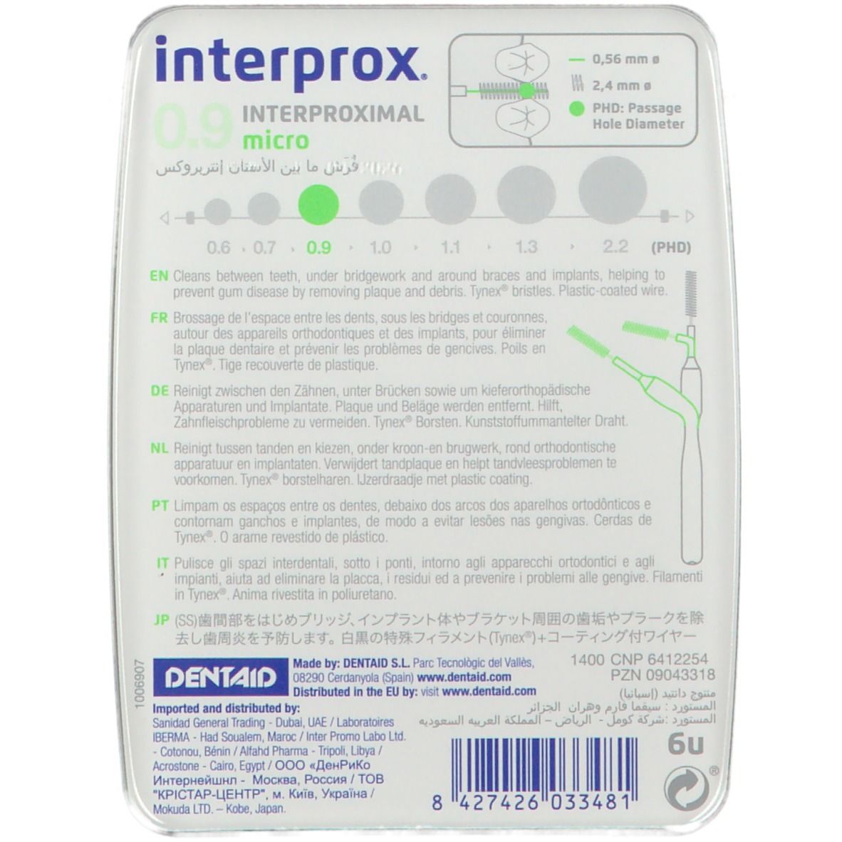 Interprox® Super Brossette Interdentaire Micro Vert