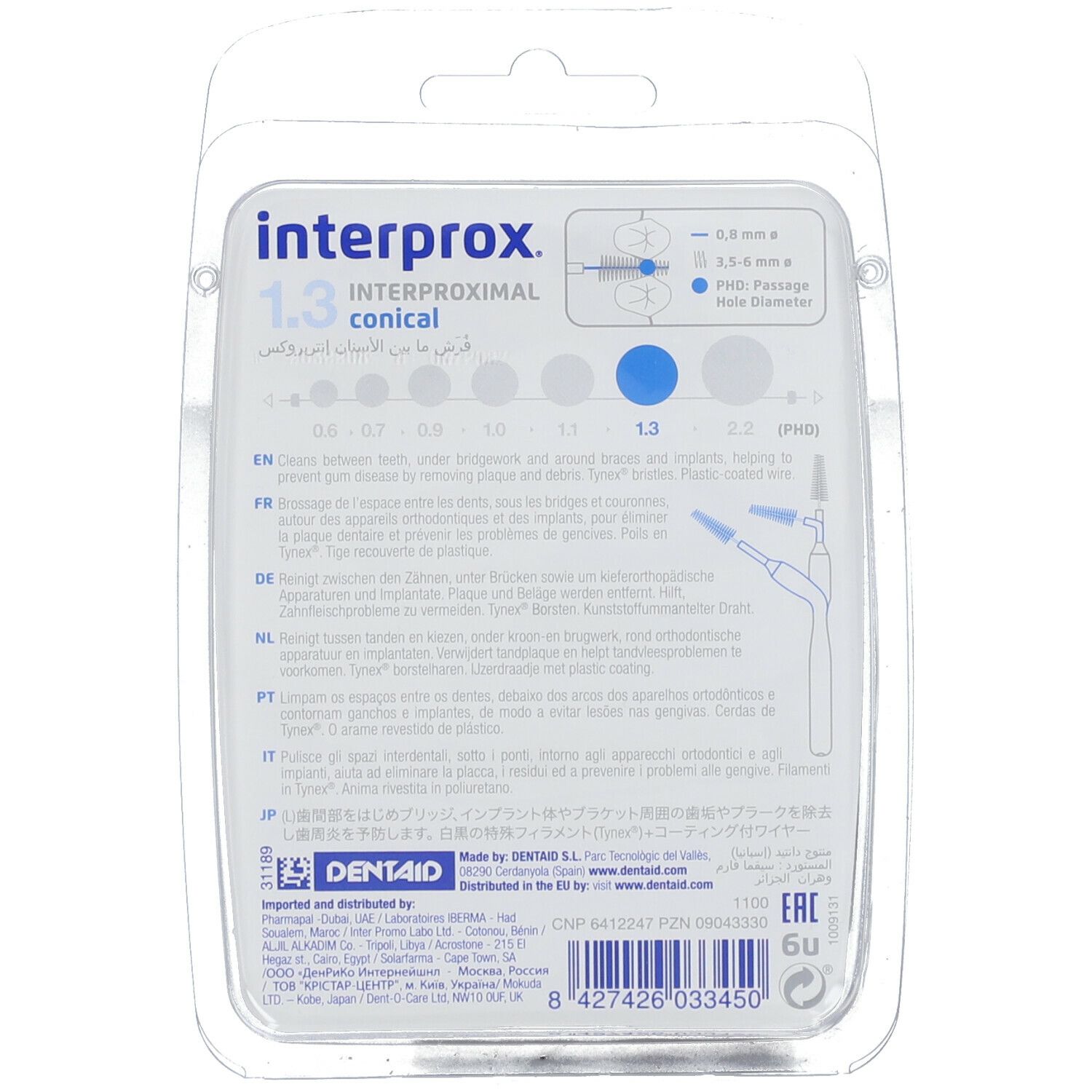Interprox® Premium Brossette Interdentaire Bleue Conique 3,5-6 mm
