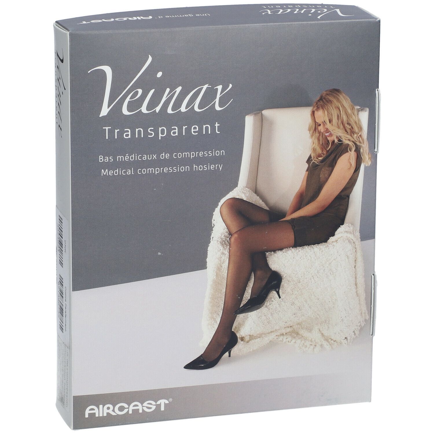 Veinax Transparent Mi-bas genou Beige clair Classe 2 Taille 2