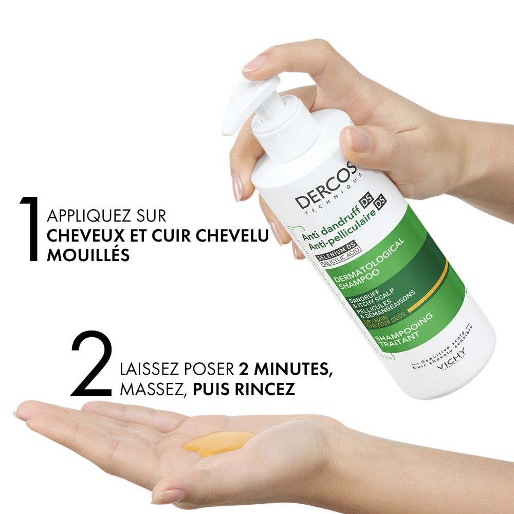 VICHY Dercos Shampooing Antipelliculaire Cheveux Sèches