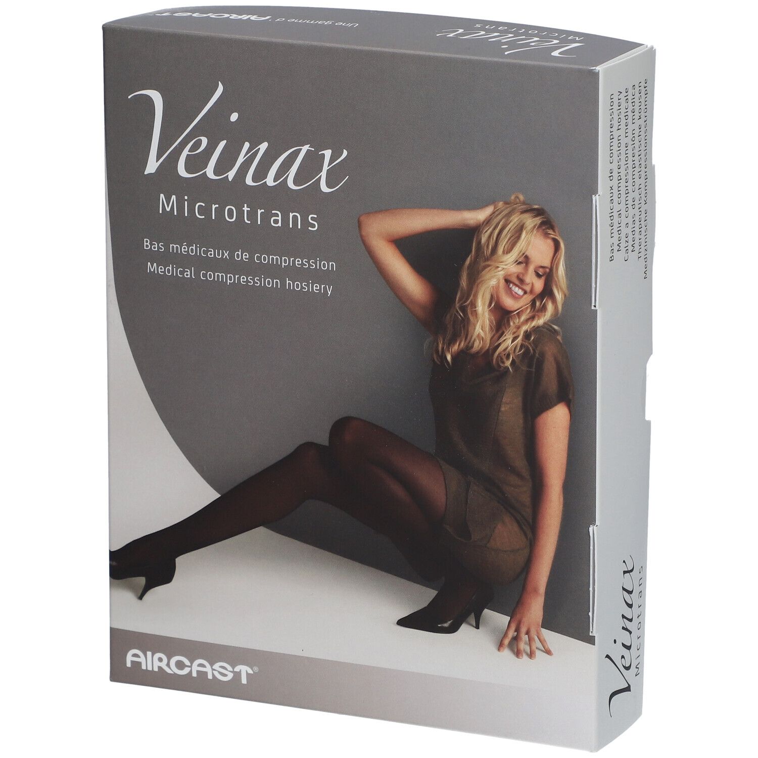 Veinax Microtrans Mi-Bas microfibre Classe 2 Noir Taille 4