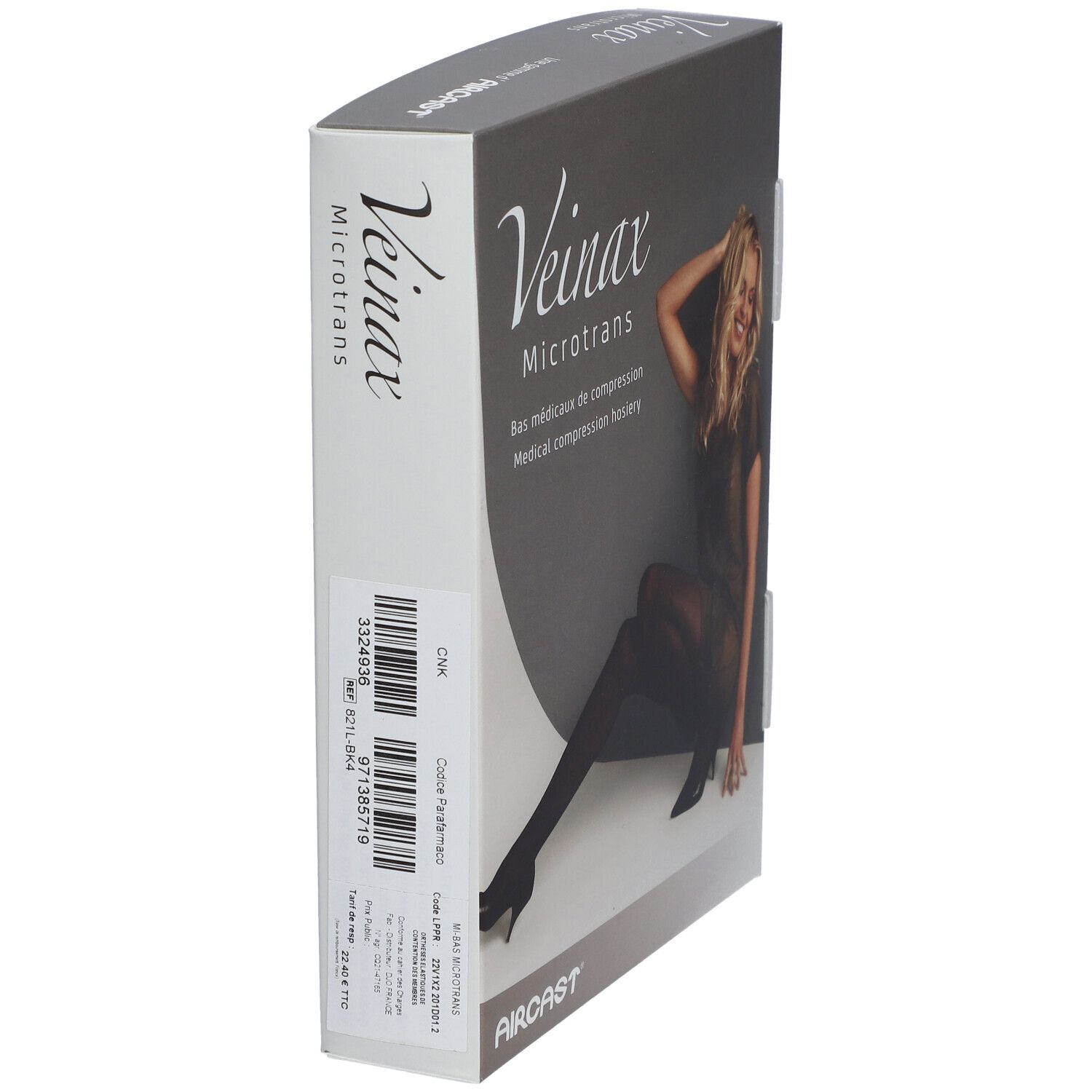 Veinax Microtrans Mi-Bas microfibre Classe 2 Noir Taille 4
