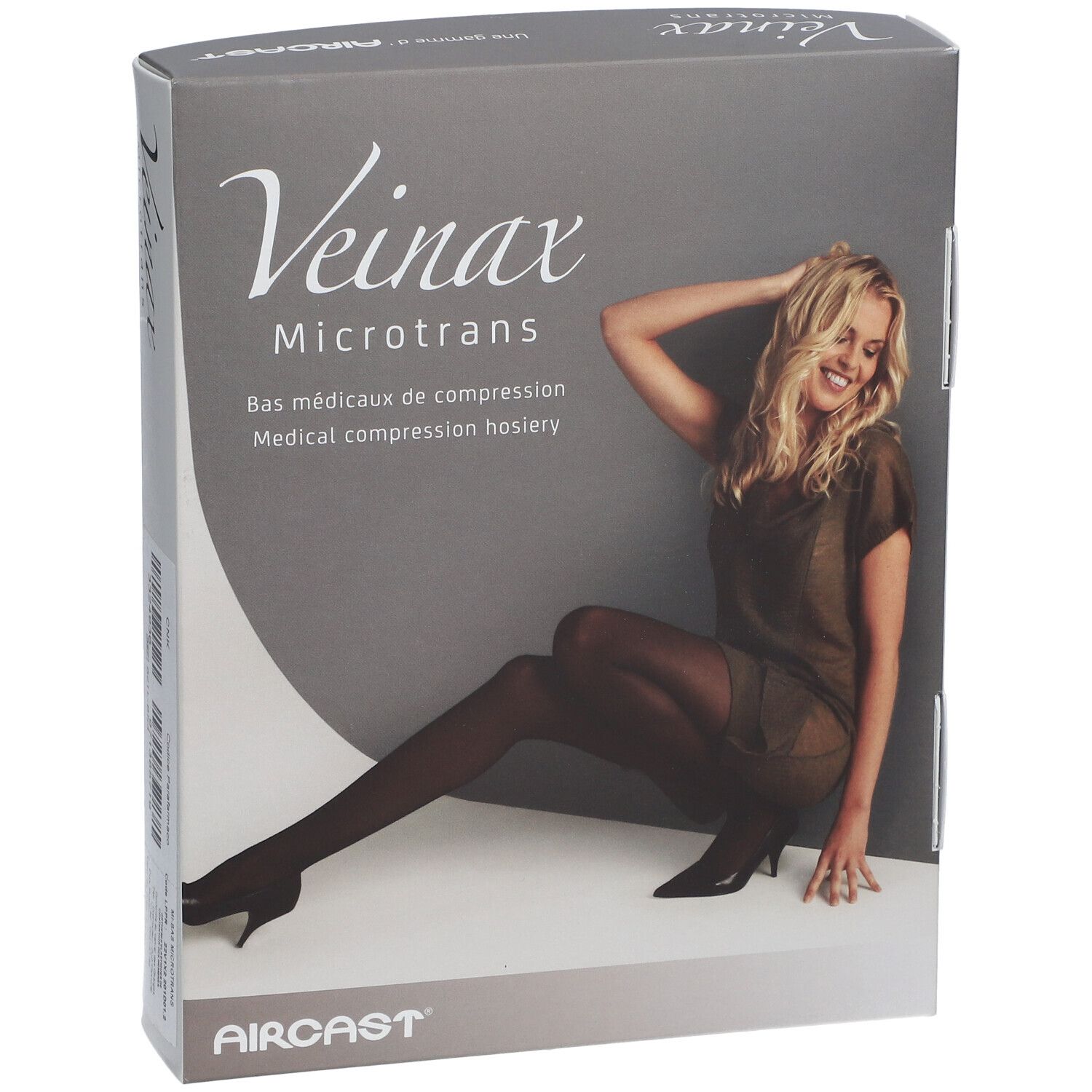 Veinax Microtrans Mi-Bas microfibre Classe 2 Noir Taille 4