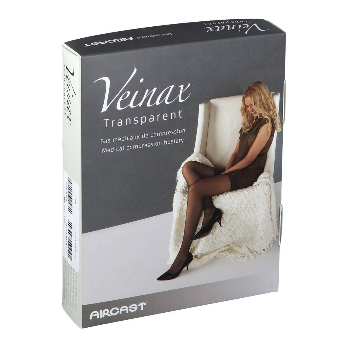 Veinax Bas Genou Transparent Beige Clair Classe 2 Taille 3