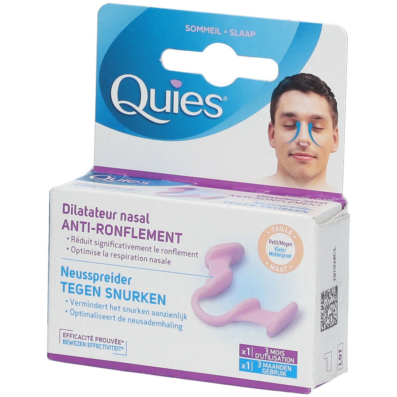 Quies® Dilatateur nasal Anti-ronflement Petit 1 pc(s) - Redcare Pharmacie