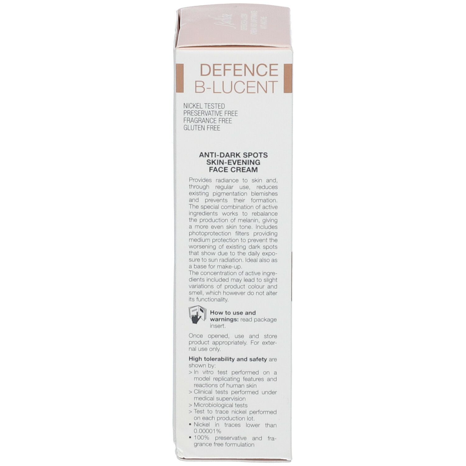BioNike DEFENCE B-LUCENT CREME VISAGE UNIFORMISANTE SPF 15