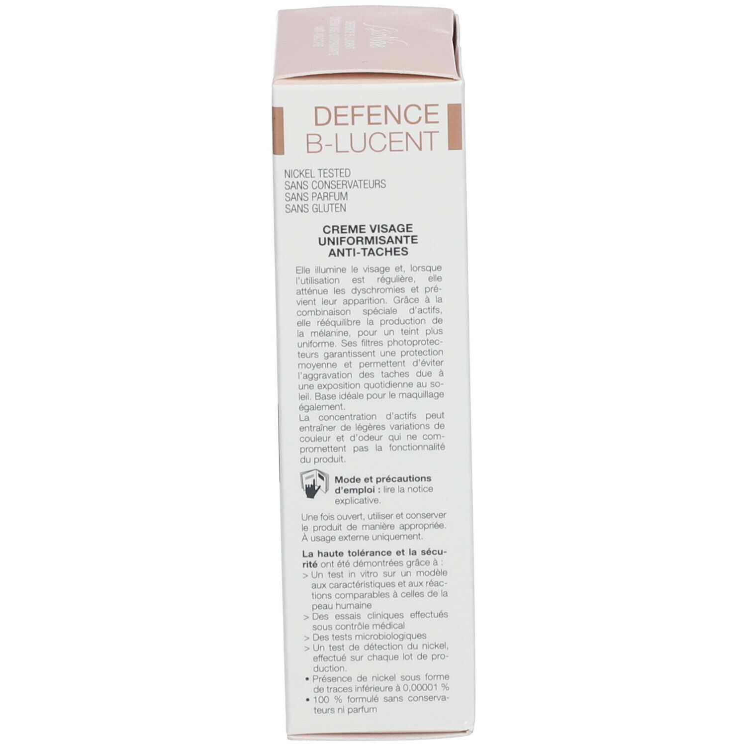 BioNike DEFENCE B-LUCENT CREME VISAGE UNIFORMISANTE SPF 15