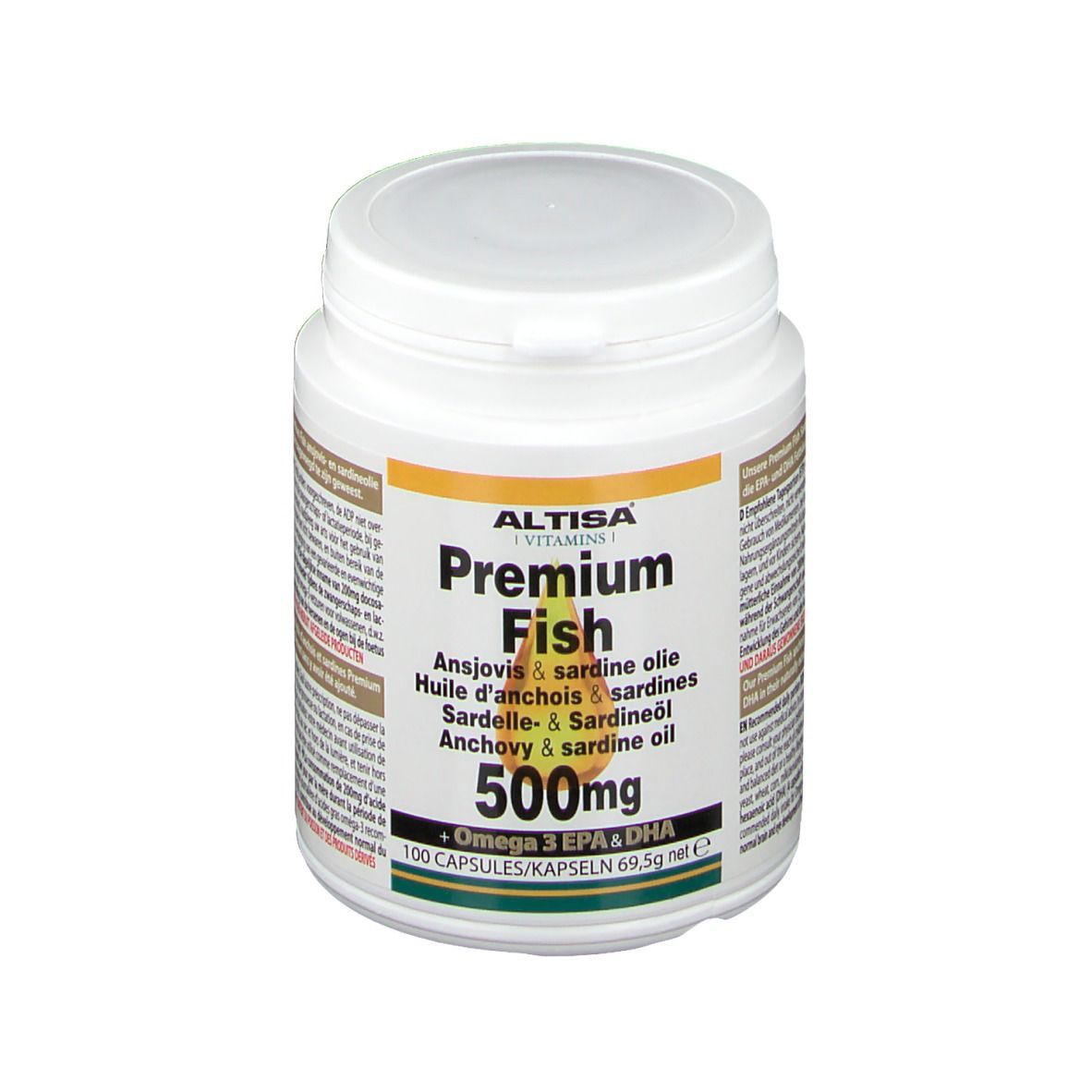 Altisa Premium Fish 500 mg Omega 3 EPA & DHA