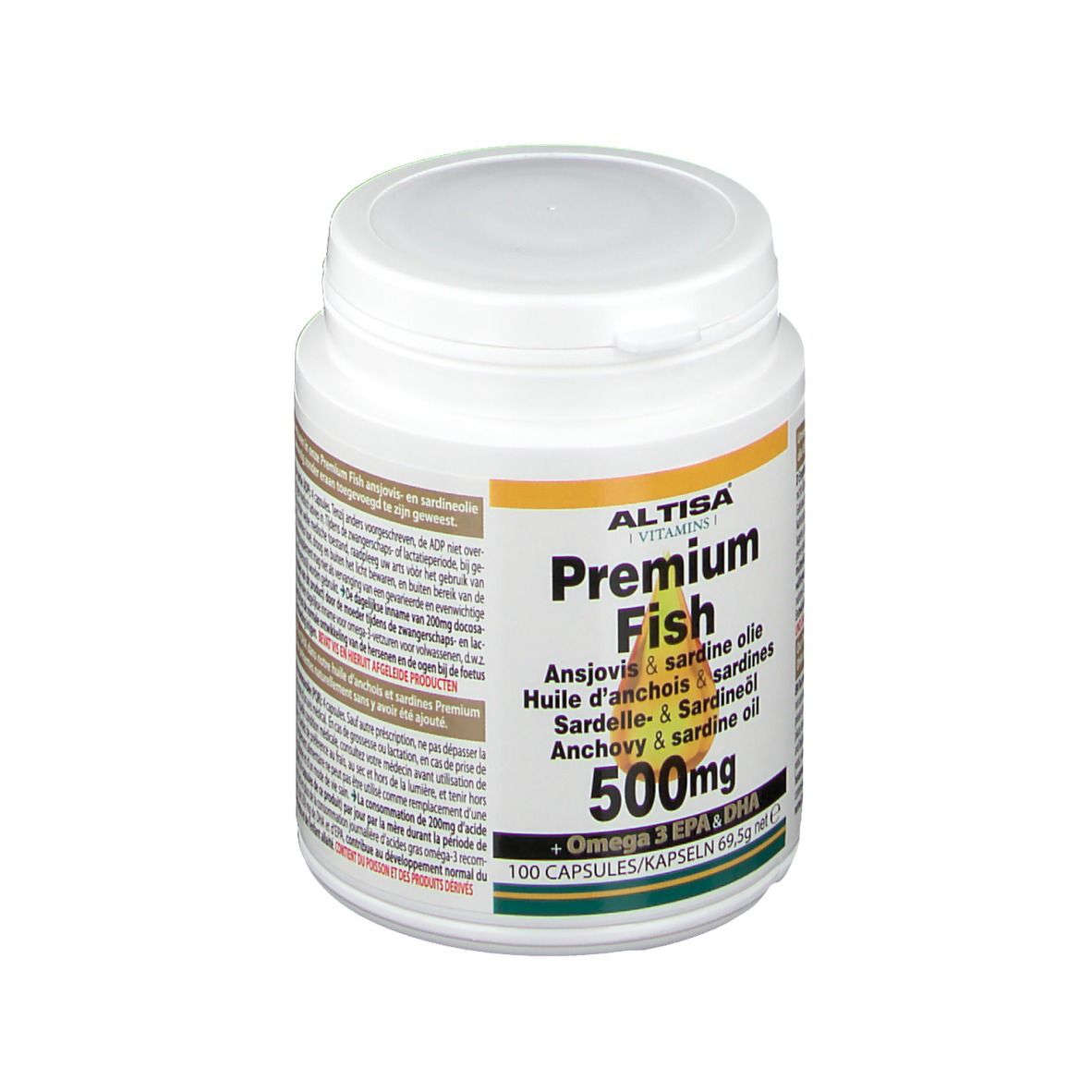 Altisa Premium Fish 500 mg Omega 3 EPA & DHA