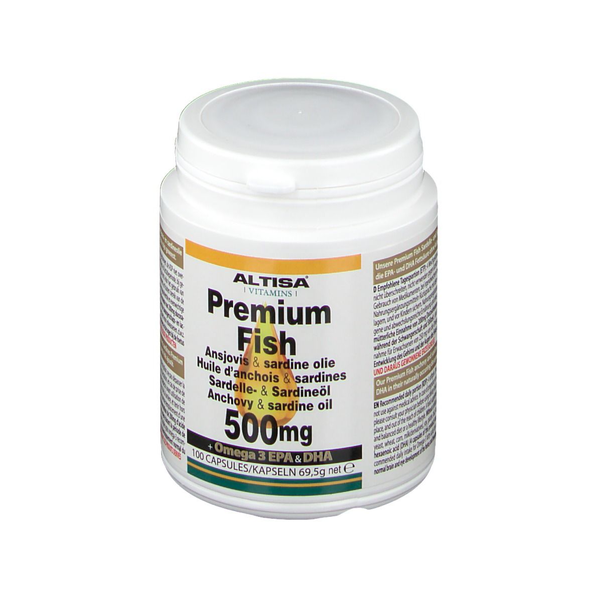 Altisa Premium Fish 500 mg Omega 3 EPA & DHA