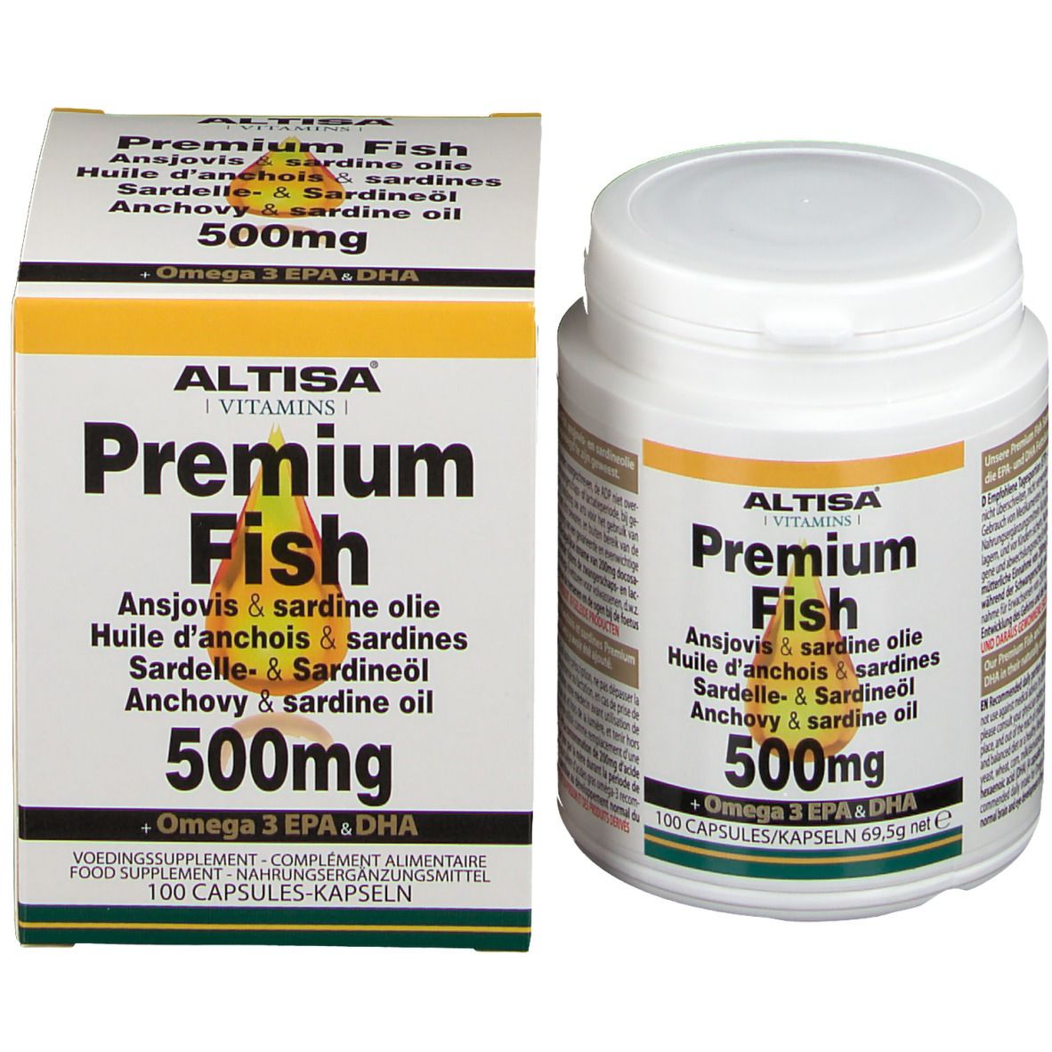 Altisa Premium Fish 500 mg Omega 3 EPA & DHA