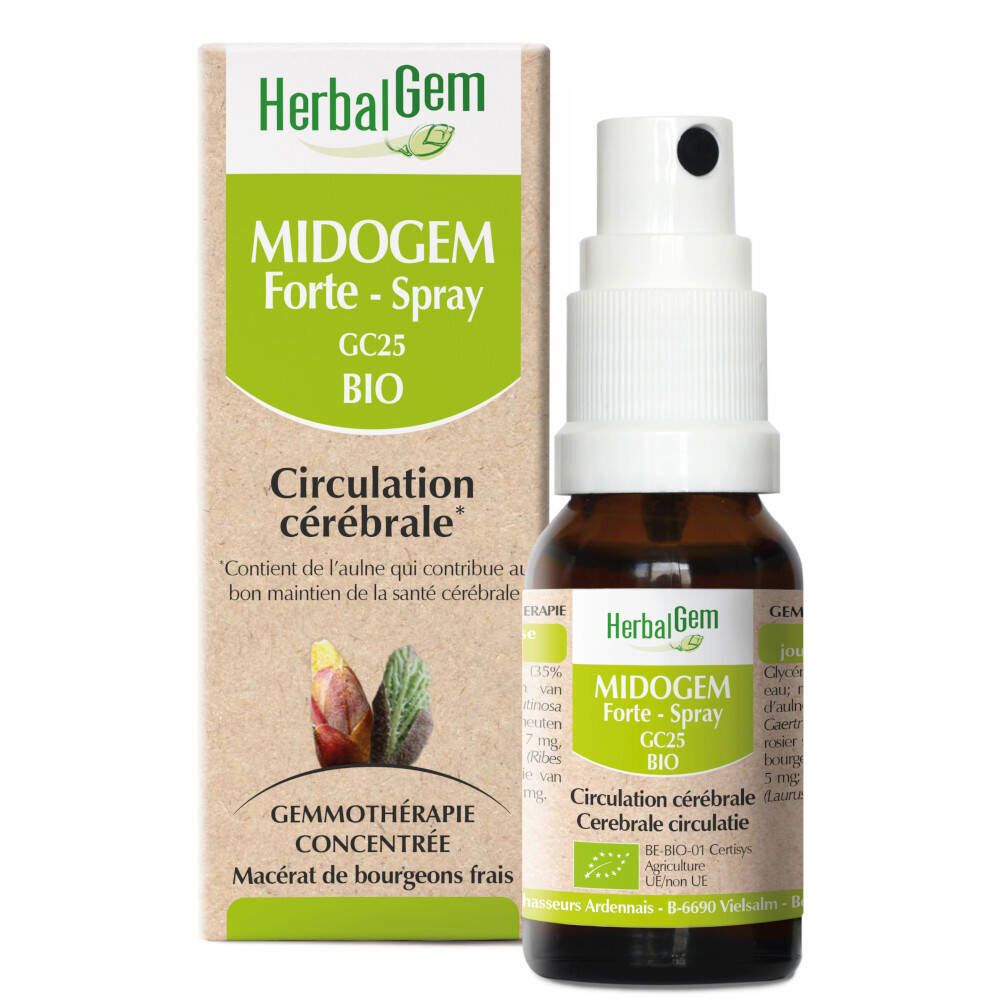 HerbalGem Midogem Forte Spray Bio Circulation cérébrale