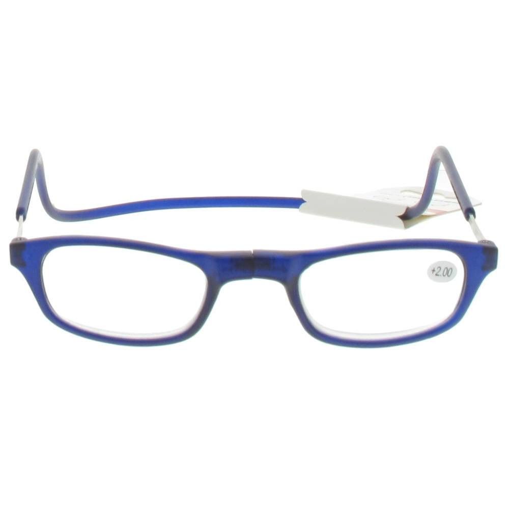 CLIPYREADER® Lunettes de lecture avec un aimant Bleu +2.00