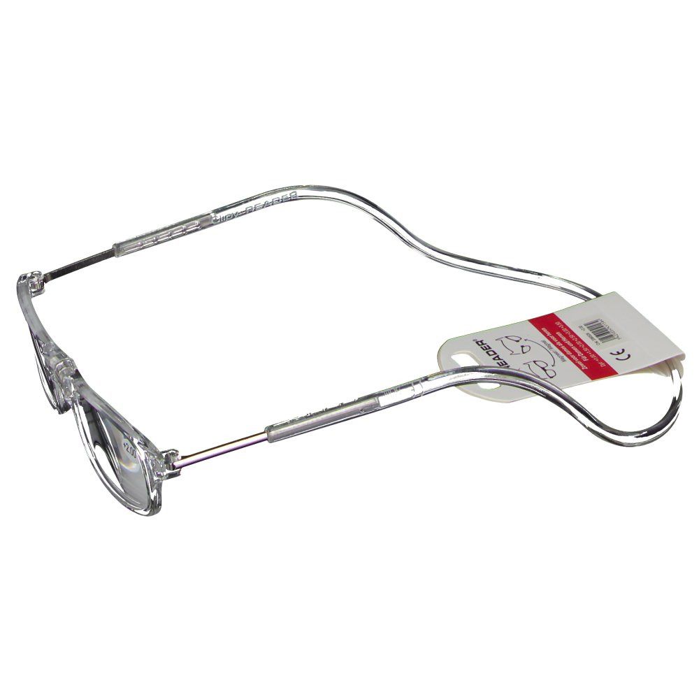 CLIPYREADER® Lunettes de lecture avec un aimant Transparent +2.00
