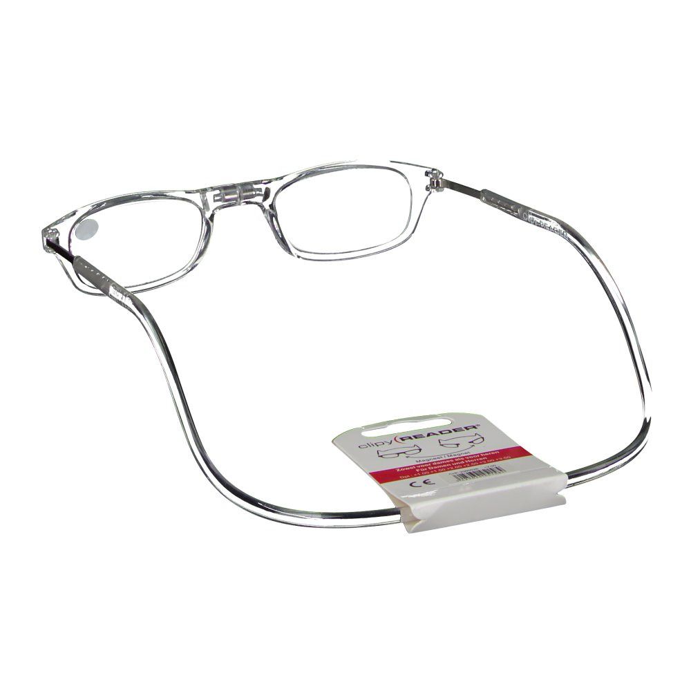 CLIPYREADER® Lunettes de lecture avec un aimant Transparent +2.00