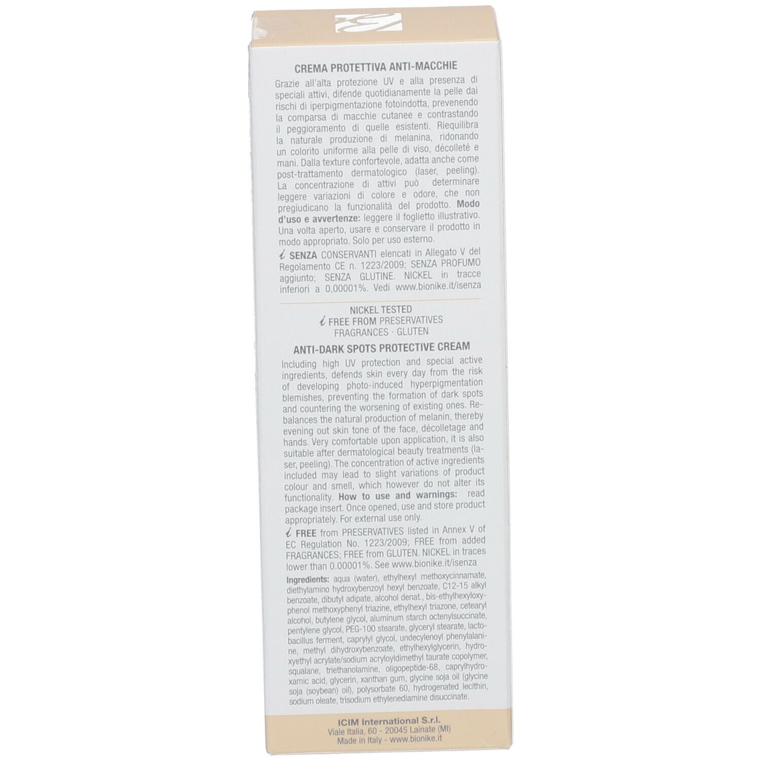 BioNike DEFENCE B-LUCENT Crème protectrice Anti-Taches SPF 50