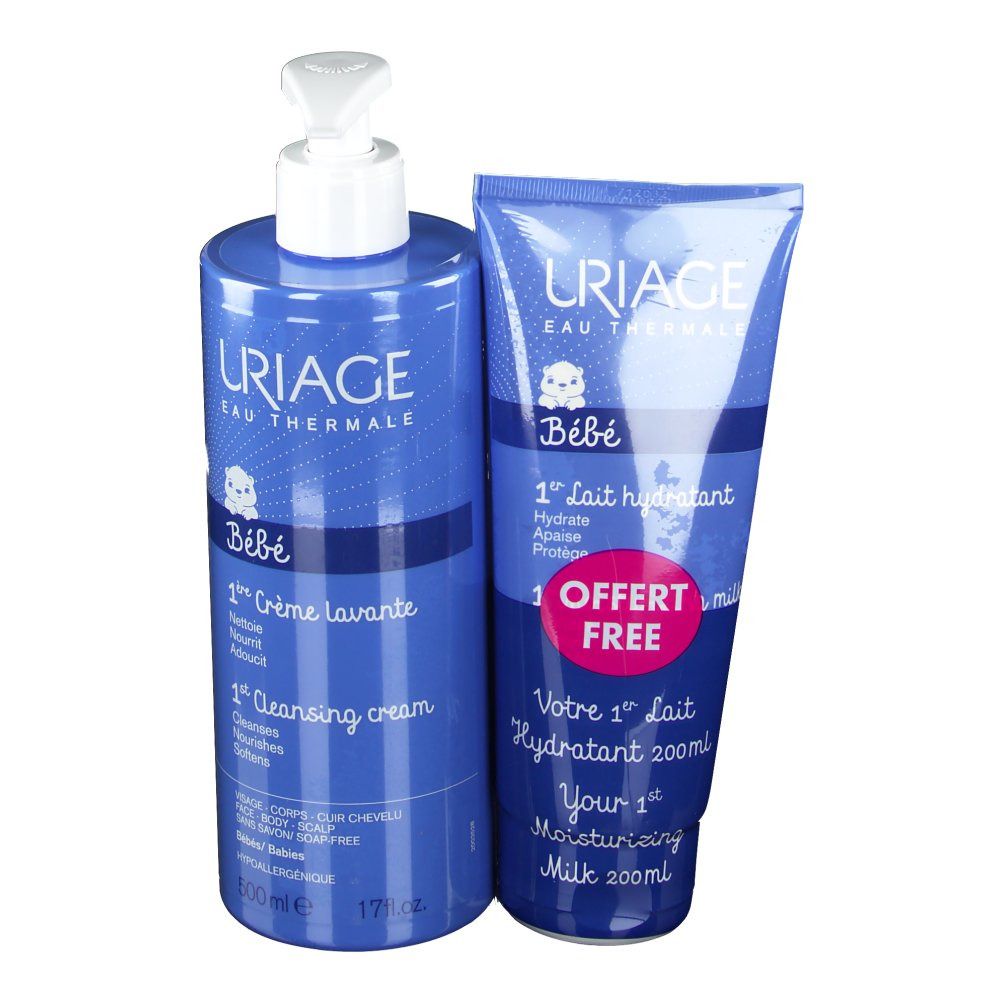 Uriage Bébé 1ère Crème lavante +  1er Lait hydratant