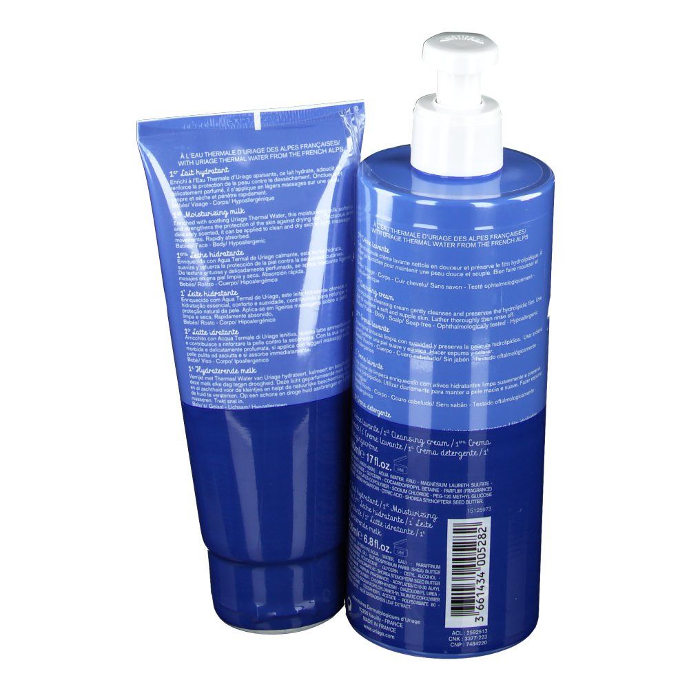 Uriage Bébé 1ère Crème lavante +  1er Lait hydratant