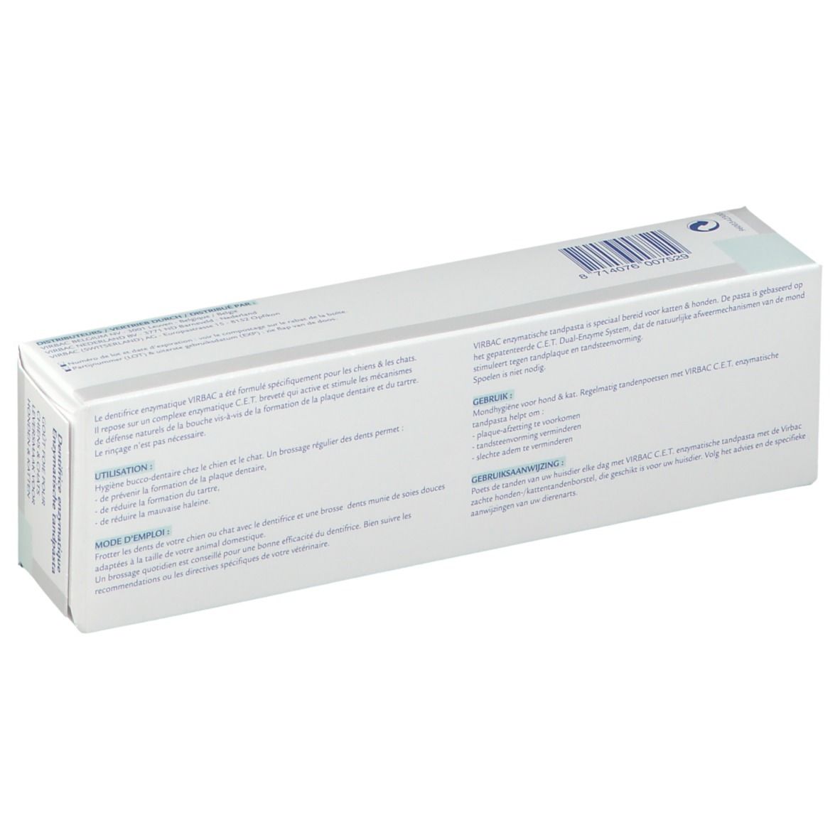 Kit De Soins Dentaires Pour Chat UNEK - Dentifrice Enzymatique Goût Poulet 30g + Brosse à Dents Et Doigtier