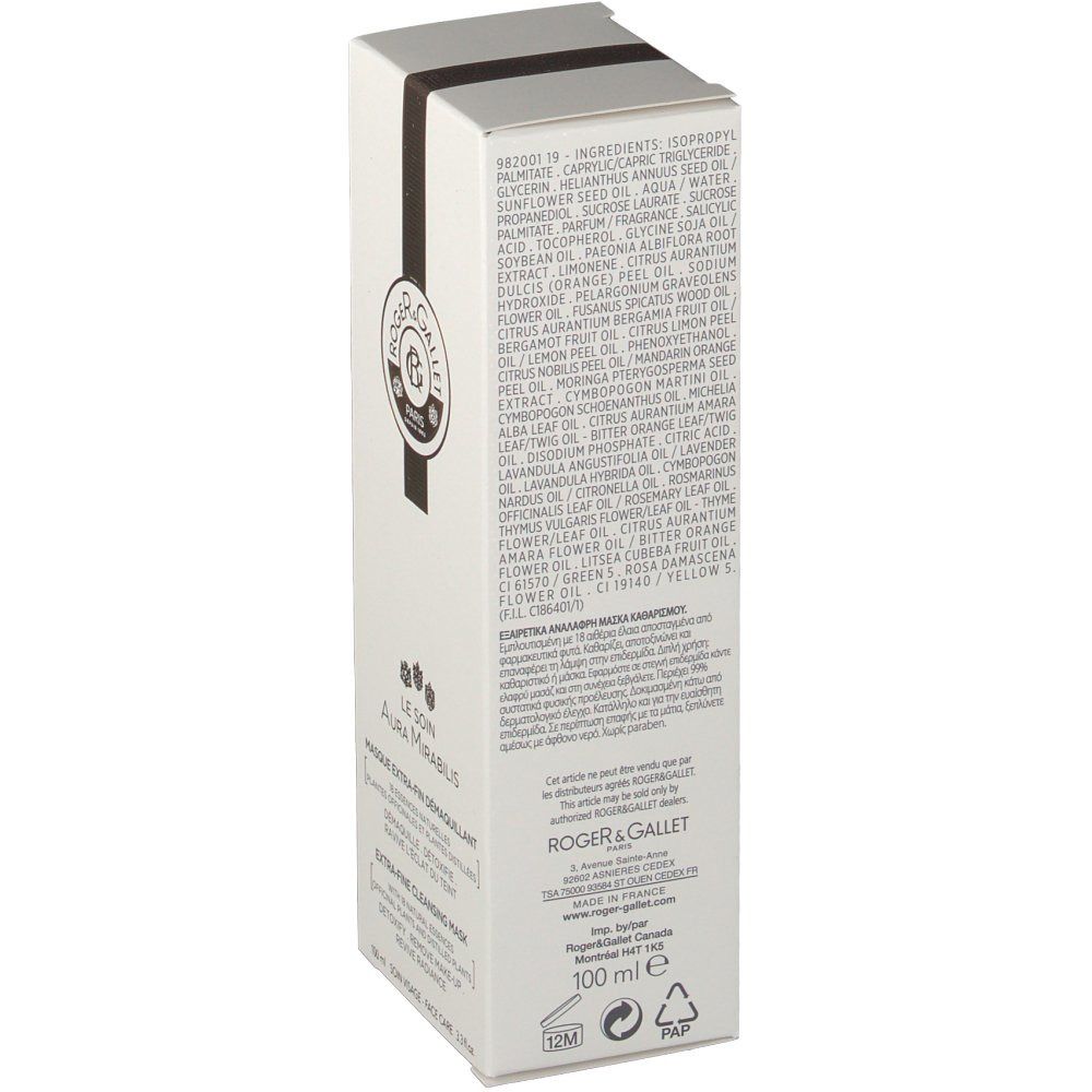 Roger & Gallet Masque Extra-Fin Démaquillant