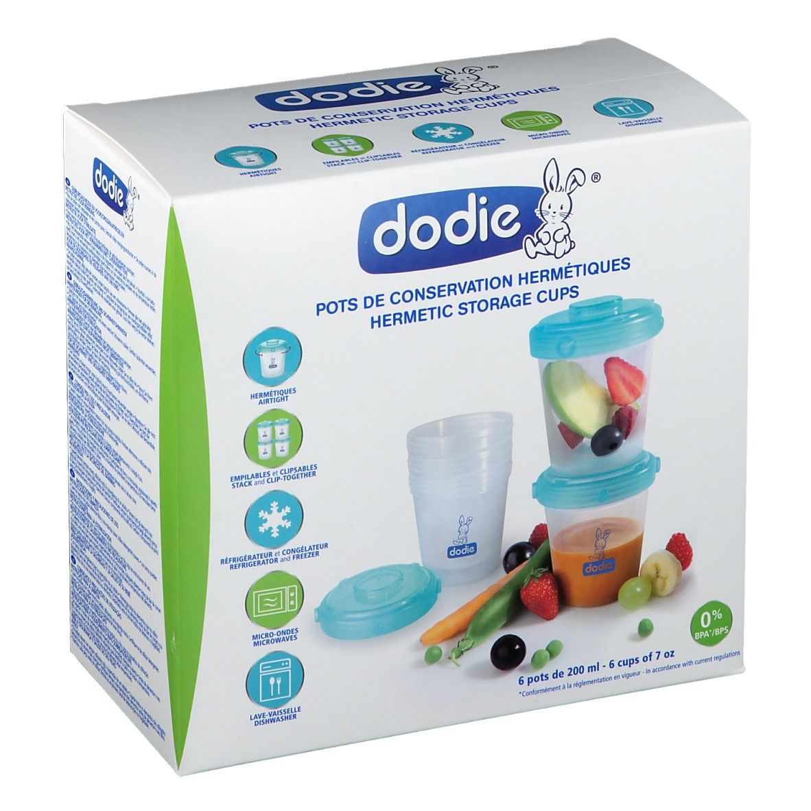 Dodie® Pots de conservation hermétiques