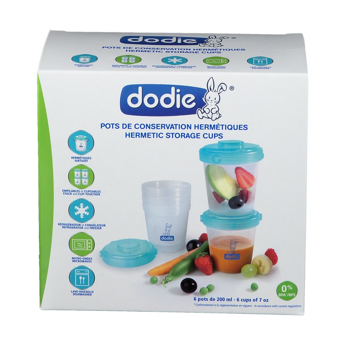 Dodie® Pots de conservation hermétiques