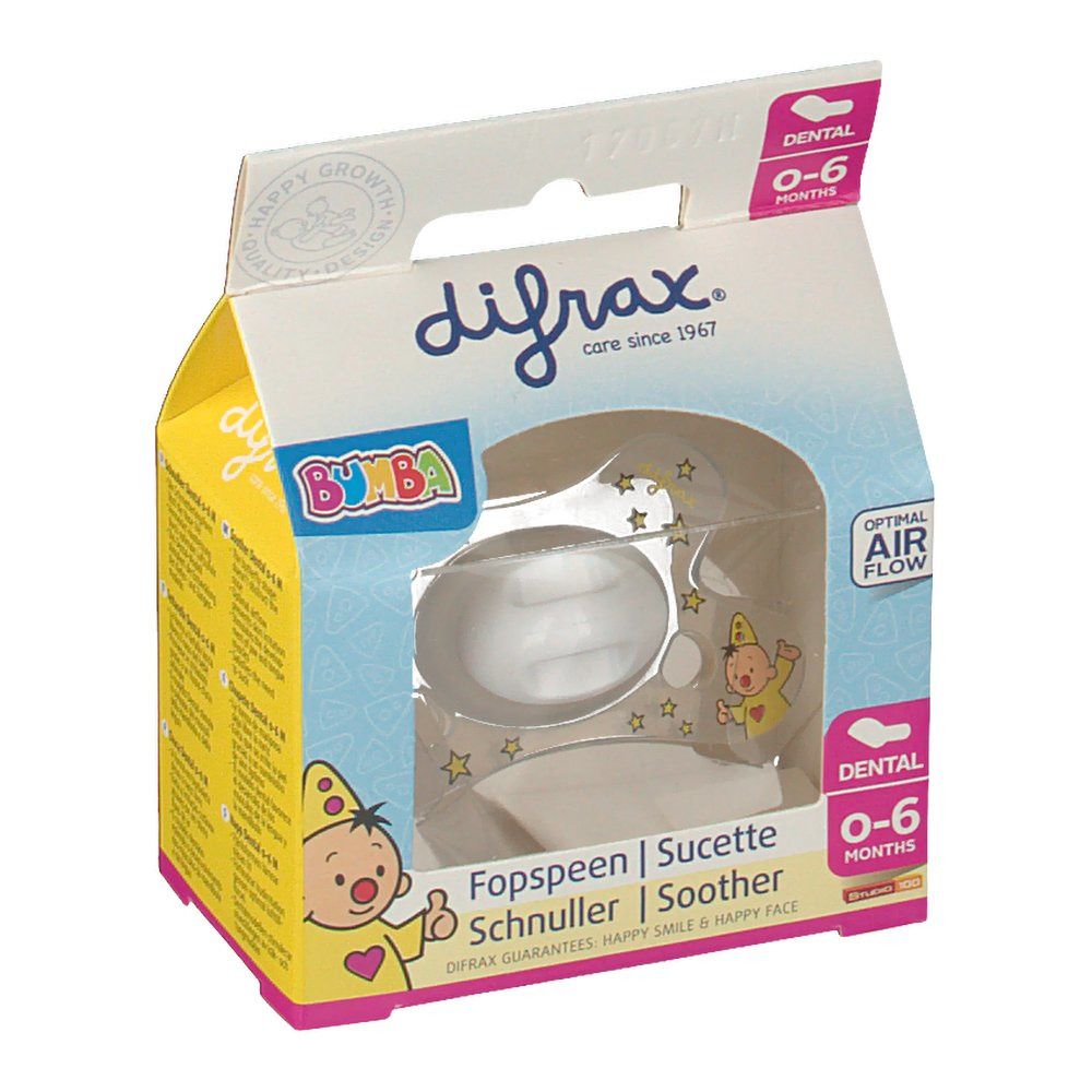 Difrax Dental Sucette Bumba 0-6 Mois