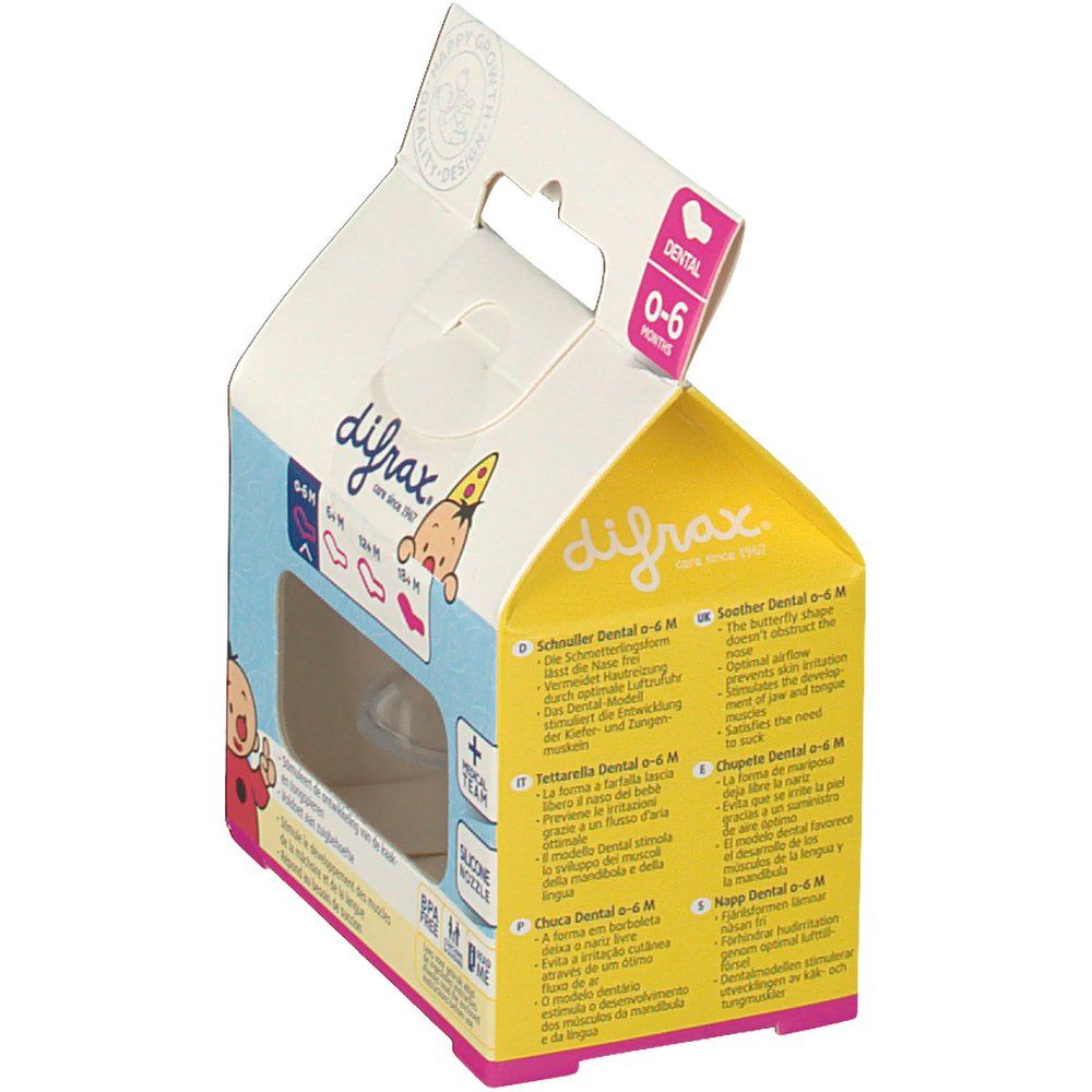 Difrax Dental Sucette Bumba 0-6 Mois