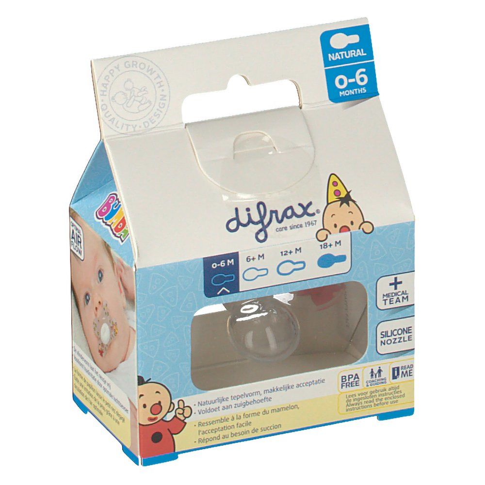 Difrax Natural Sucette Bumba 0-6 Mois