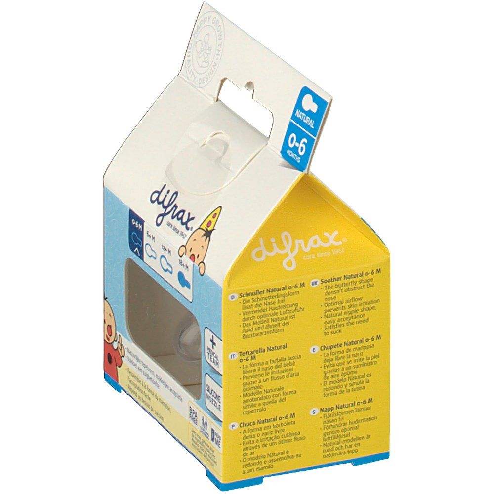 Difrax Natural Sucette Bumba 0-6 Mois
