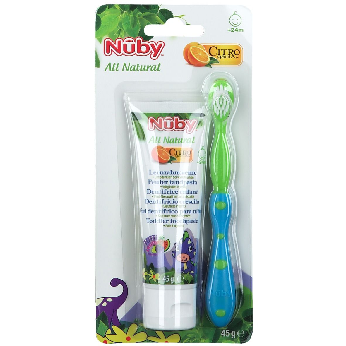 Nuby Citroganix Dentifrice enfant + Brosse à dents