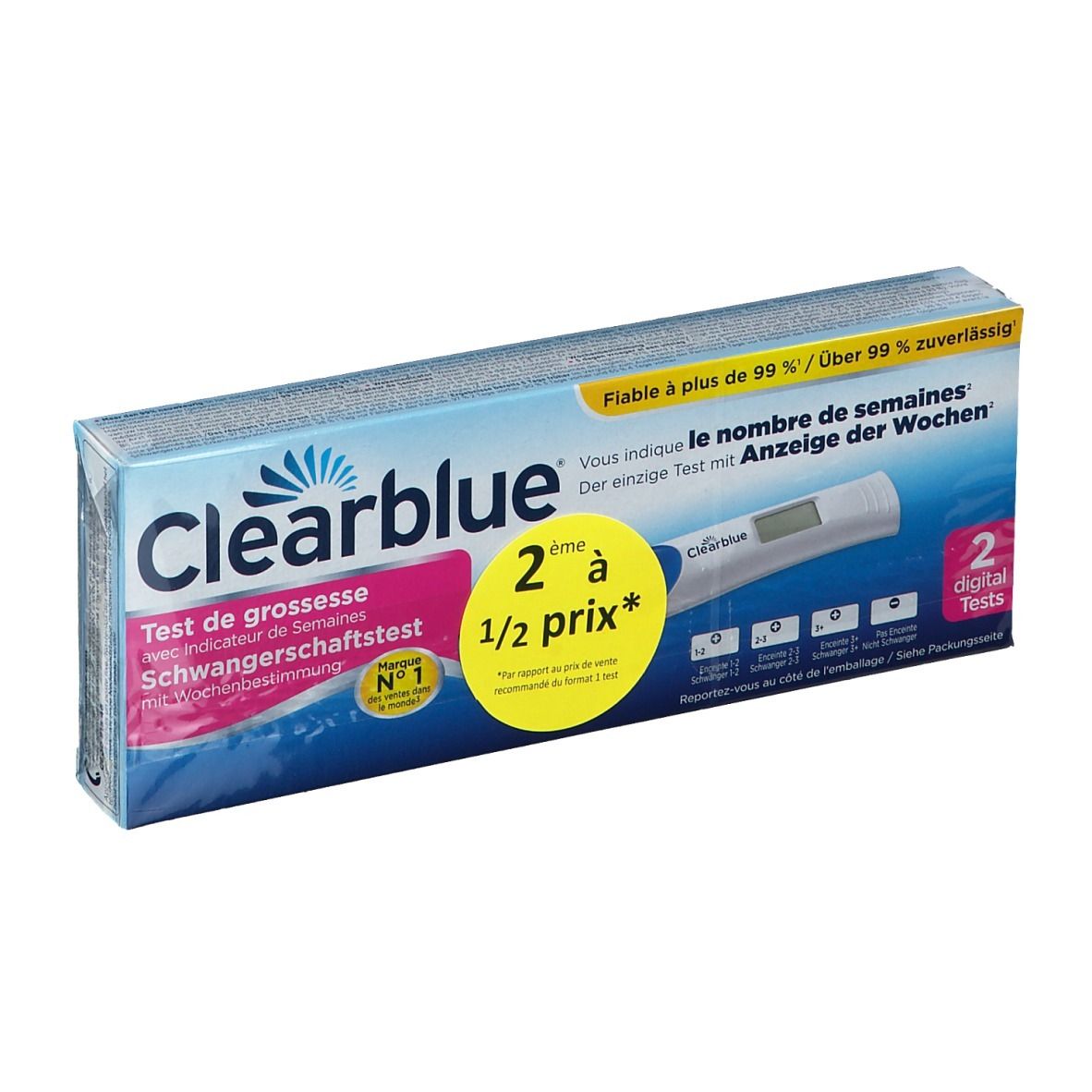 Clearblue Test de grossesse avec Estimation de l'âge de la grossesse