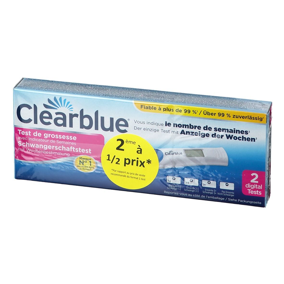 Clearblue Test de grossesse avec Estimation de l'âge de la grossesse