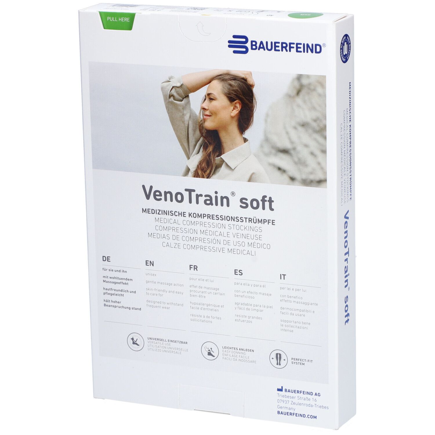 BAUERFEIND VenoTrain Soft C1 Plus Long Caramel S